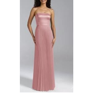 AW BRIDAL 10 L rose quartz cream Hermione formal bridesmaid maxi dress NEW b135